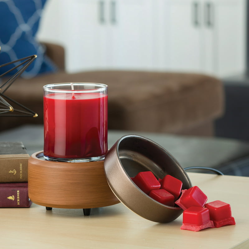 Walnut Candle Warmer | Fragrance Stand 2 in 1
