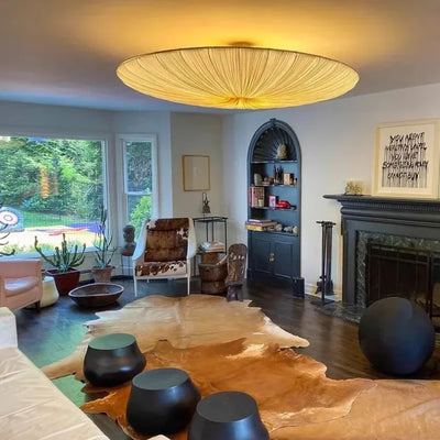 Fabric Pendant Chandelier – Japanese Wabi-Sabi Lighting Fixture