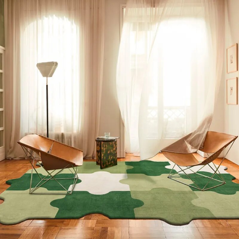 Color Puzzle Rug - Vibrant Polyester Floor Mat