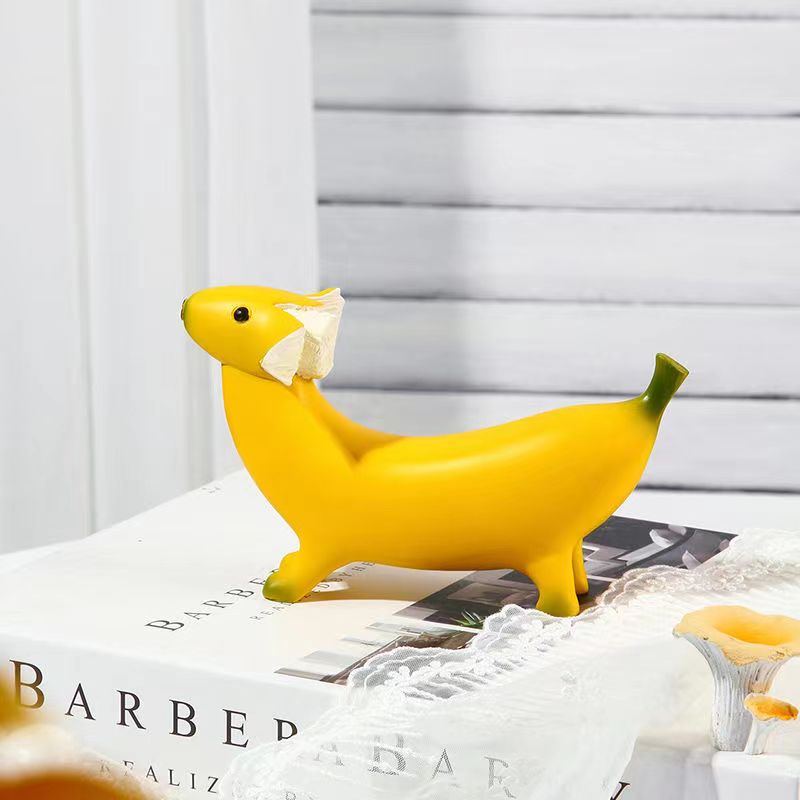 Funny Banana Dog Statue – Quirky Garden Decor