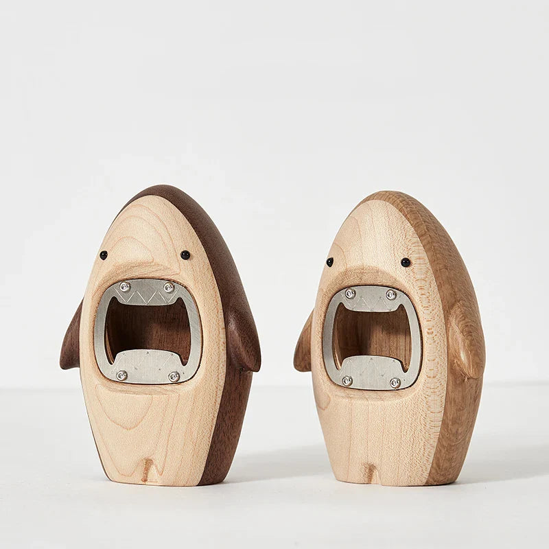 Wooden Bottle Opener | Compact Shark Design, Party Ready