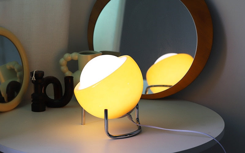 Bauhaus Egg Lamp – Retro Table Lamp, LED Corded Light
