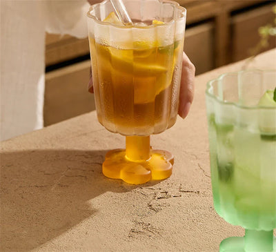Flower Base Tall Glass - 300ml Borosilicate Dessert Cup