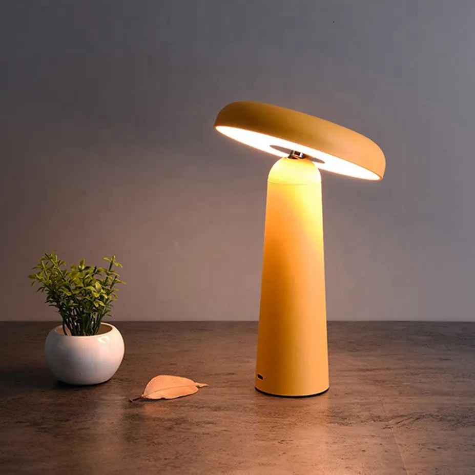 Mushroom Touch Lamp - Cordless Table Lamp With Tiltable Design