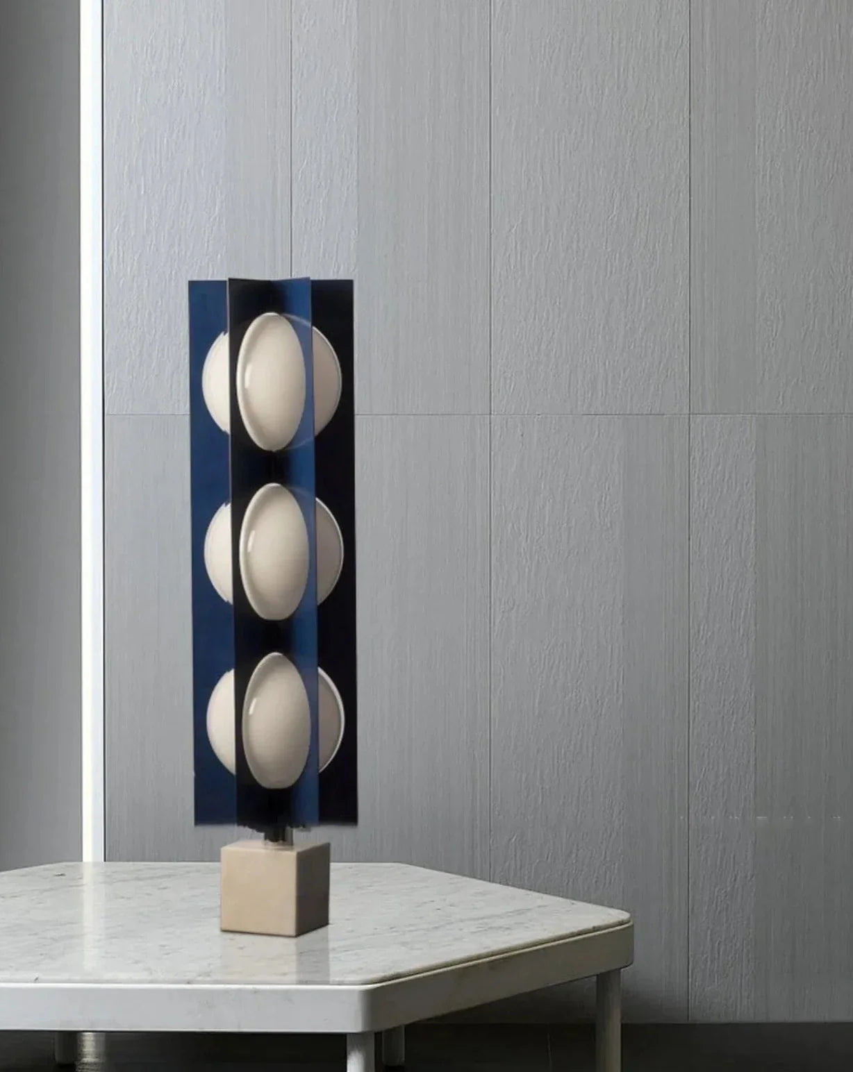 Marble Base Ball Lamp - Italian Design Blue Geometry Floor Lamp