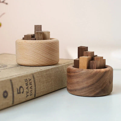 Wooden Diffuser Cube - Mini Geometric Aroma