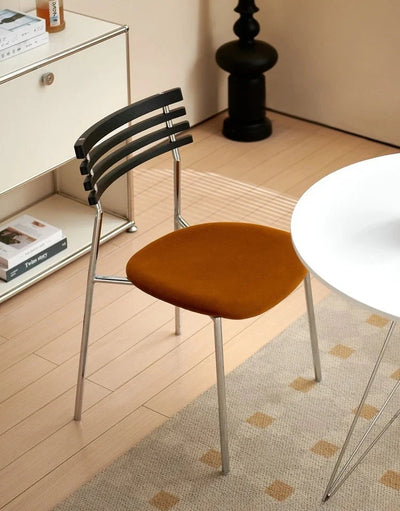 Mid Century Dining Chair - Sculpted Wood Backrest