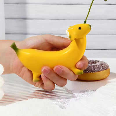 Funny Banana Dog Statue – Quirky Garden Decor