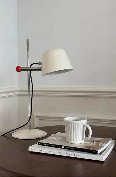 Retro Stainless Steel Lamp - Adjustable Mid Century Table Light
