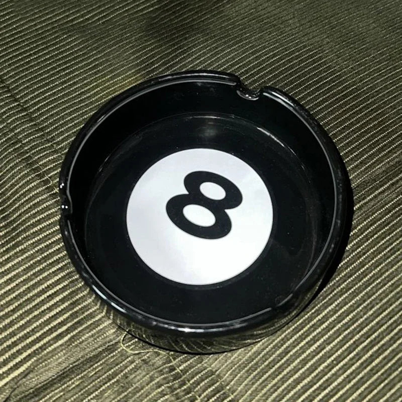 Eight Ball Ashtray - Ceramic Decorative Tabletop