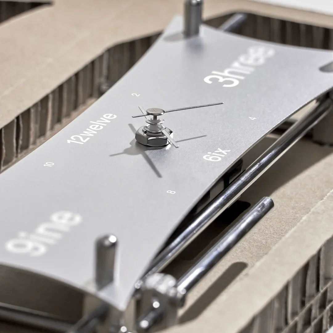 Optical Aluminum Clock - Modern Table Timepiece