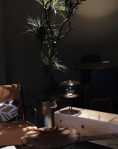 Transparent Glass Lamp – Modern Table Lamp With LED Bulb