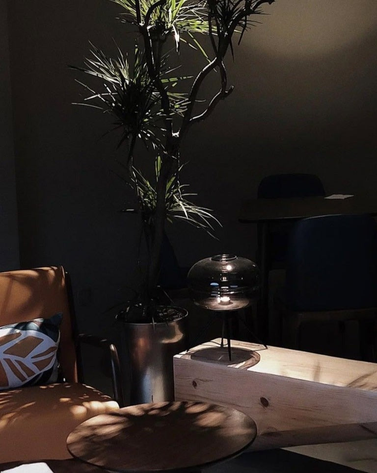 Transparent Glass Lamp – Modern Table Lamp With LED Bulb