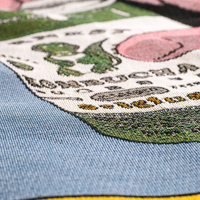 Kombucha Throw Blanket – Soft Cotton Retro Design