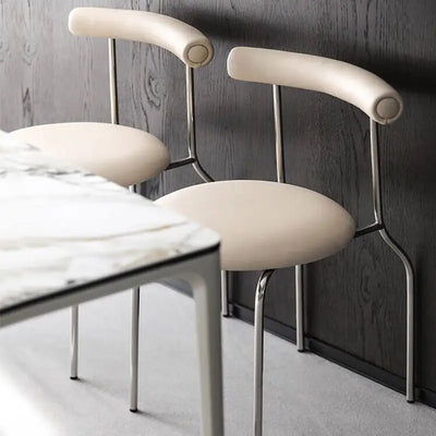 Minimalist Metal Frame Chair - Nordic Dining Seat