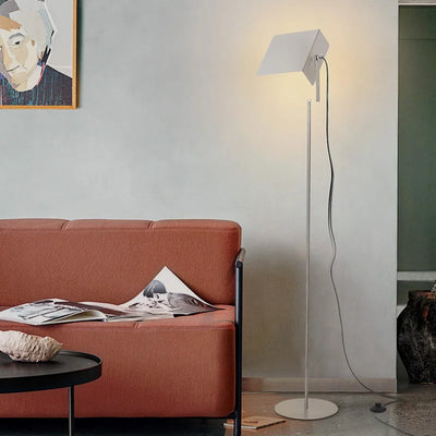 Industrial LED Floor Lamp - Stainless Steel Panel Luxury Lighting