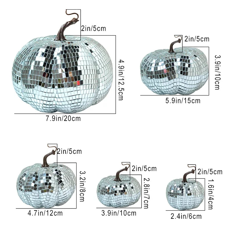 Disco Ball Pumpkin | Halloween Party Ornament