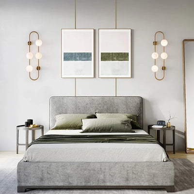 Wall Mount Lamp - Contemporary Metal Glass Sconce Light