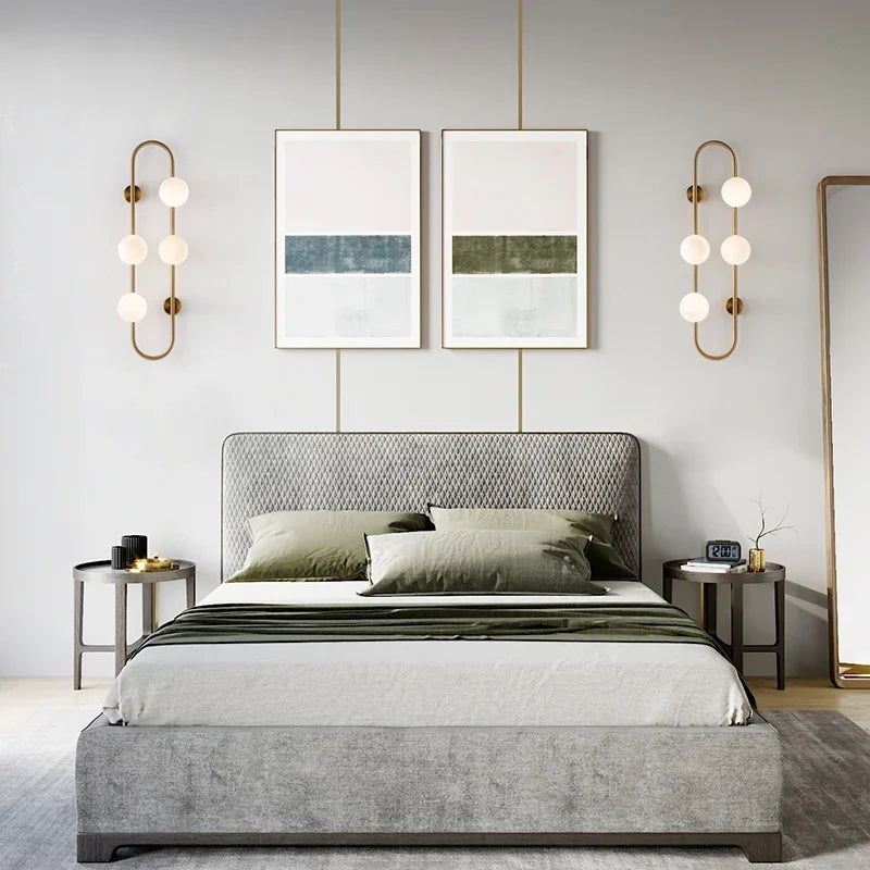 Wall Mount Lamp - Contemporary Metal Glass Sconce Light