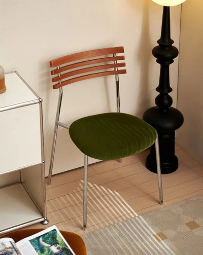 Mid Century Dining Chair - Sculpted Wood Backrest