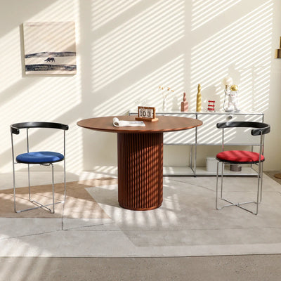 Foldable Chrome Chair - Modern Dining Seat