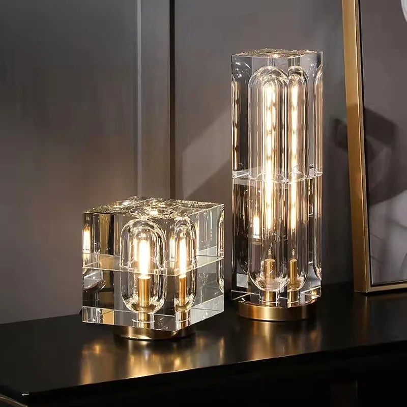 Crystal Glass Table Lamp - Hotel Style Luxury Ambient Light