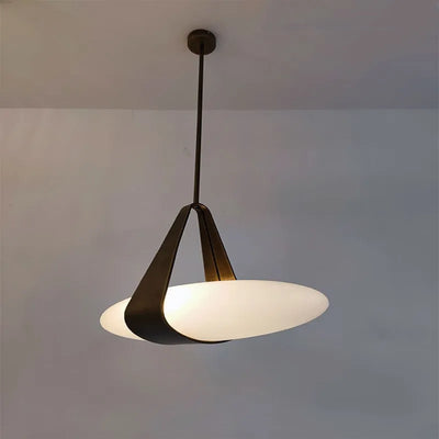 Floating Leather Chandelier – Modern Ceiling Light with Warm