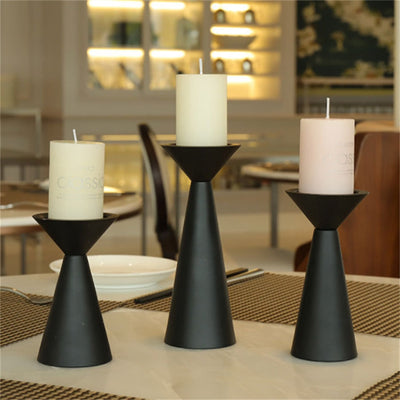 Black Metal Candle Stand | European Style Set
