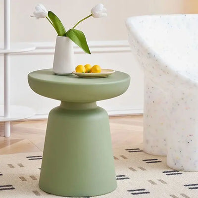 Nordic Matte Side Table - Round ABS Stool Compact