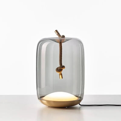Nordic Glass Table Lamp - Rope Design LED Light