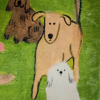 Dog Park Rug - Soft Cozy Animal Print Mat