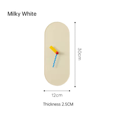 Dopamine Chubby Clock – Colorful Minimalist Wall & Desk Clock with Stand
