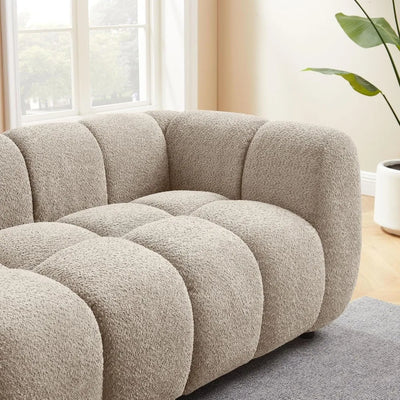 Bouclé Cloud Sofa - Upholstered Tufted Lounge Couch