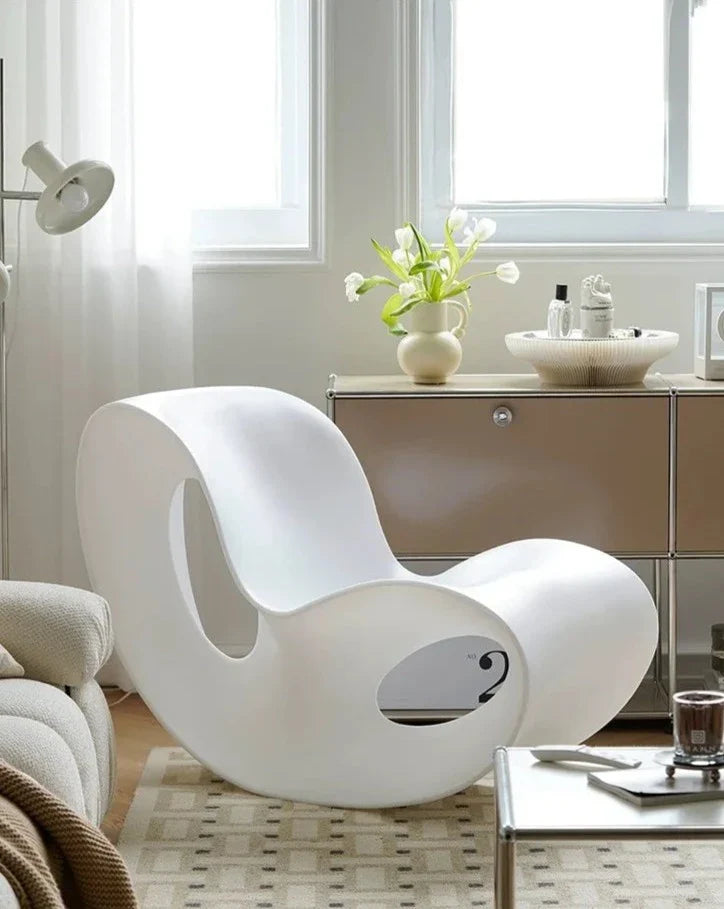 Lazy Lounge Chair - Modern PE Plastic Seat