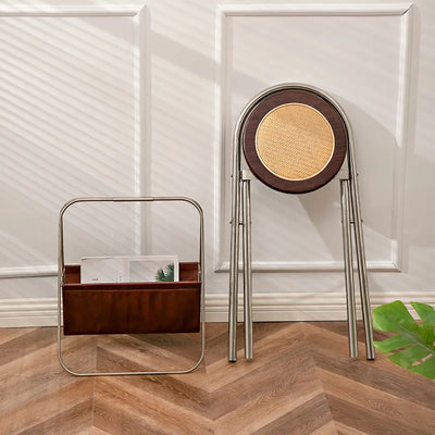 French Rattan Chair – Folding Dining Seat With Durable Woven Design
