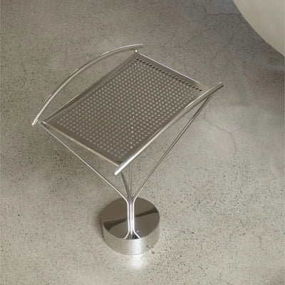 Stainless Steel Side Table - Arc Sculptural Accent