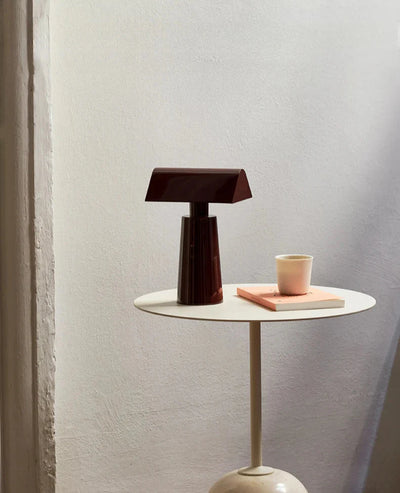 Wireless Table Lamp - Mid Century Modern Ambient Pyramid Light