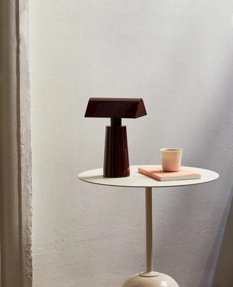 Wireless Table Lamp - Mid Century Modern Ambient Pyramid Light