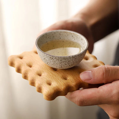 Wooden Cookie Coaster - Natural Heat Resistant Drink Mat