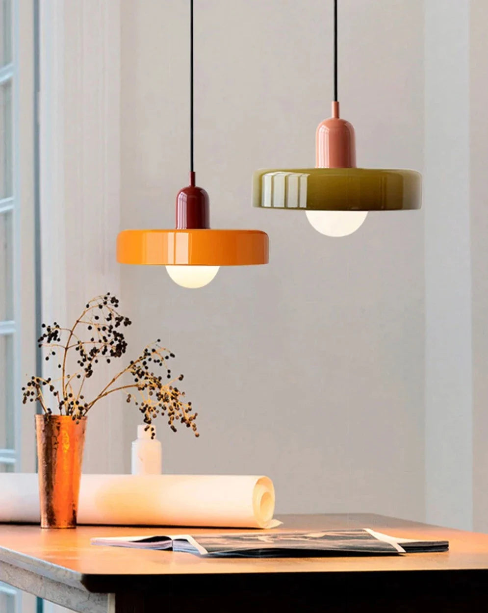 Nordic Pendant Lamp - Glass Round Ceiling Light