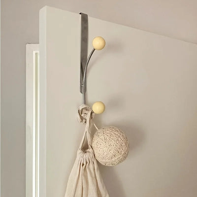 Door Hook Rack - Retro Ball Metal Hooks 10"