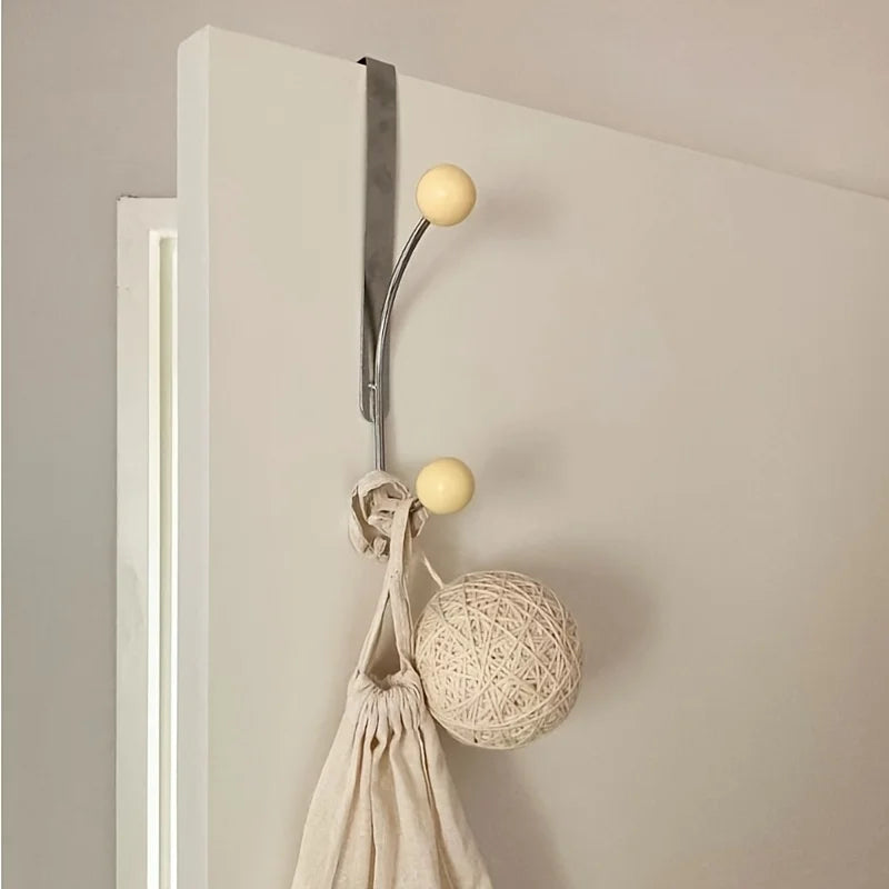 Door Hook Rack - Retro Ball Metal Hooks 10"