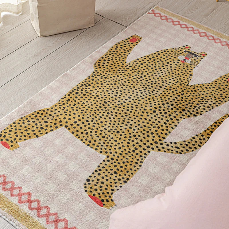 Funny Face Art Rug - Lion Leopard Animal Print Mat