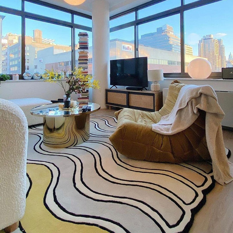 Rainbow Fluffy Carpet - Irregular Shaped Soft Rug