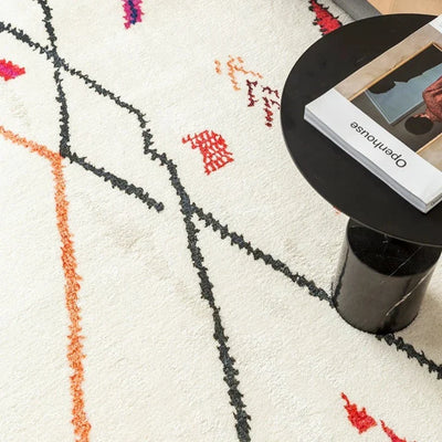 Morocco Style Rug – Abstract Area Rug, Handcrafted Art Carpet