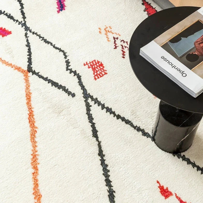 Morocco Style Rug – Abstract Area Rug, Handcrafted Art Carpet