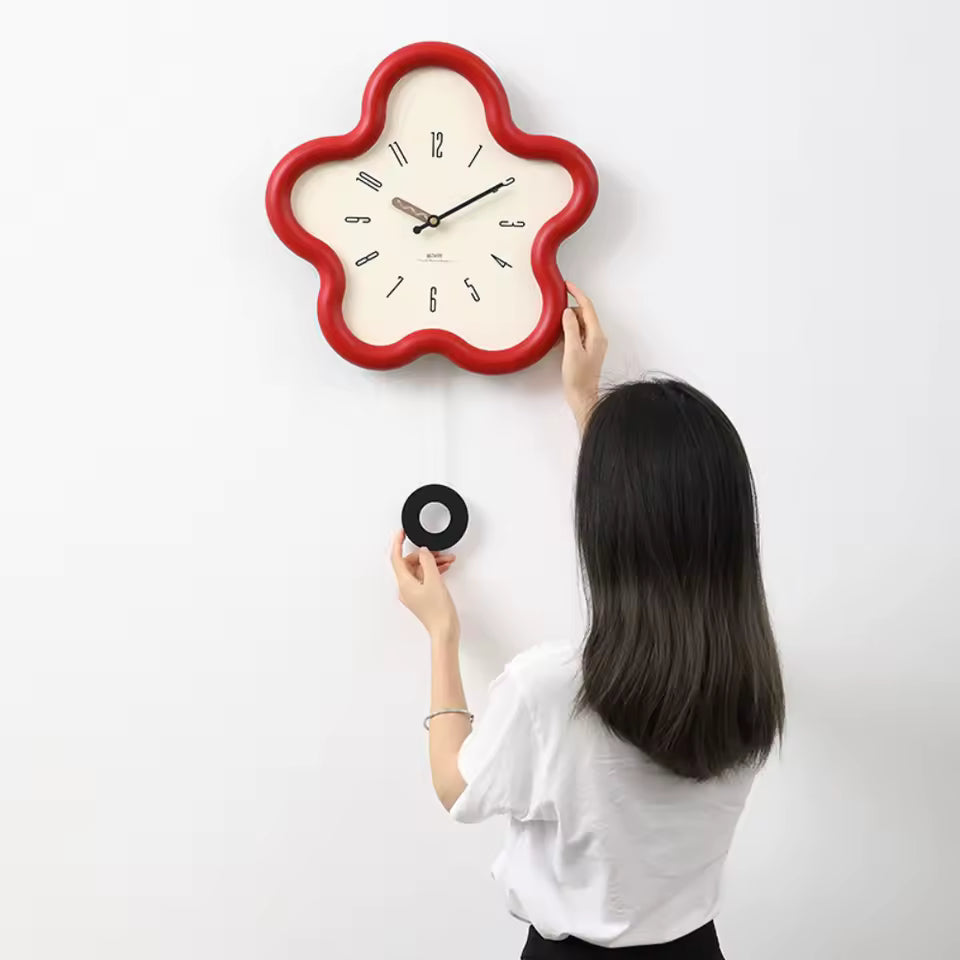 Style Flip Wall Clock – Minimalist Swinging Digital Clock for Living Room