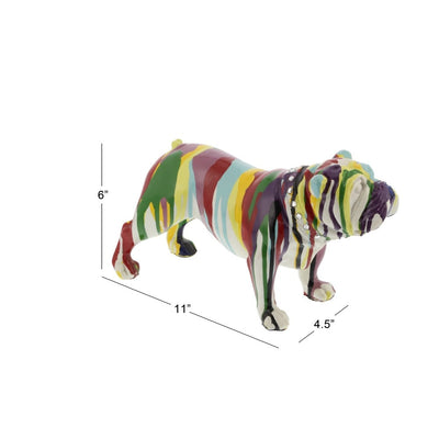 Polystone Bulldog Sculpture - Modern Art Decorative Piece