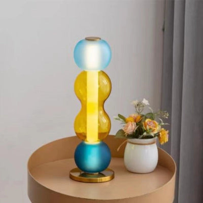Nordic Glass Table Lamp - Colored Dyed Lighting