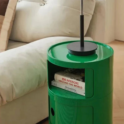 Barrel Storage Side Table - Colorful Chest Drawers Compact Storage